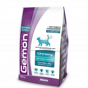 Gemon Cat Urinary корм для профилактики мочекаменной болезни для взрослых кошек с курицей и рисом, 0.4кг