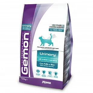 Gemon Cat Urinary корм для профилактики мочекаменной болезни для взрослых кошек с курицей и рисом, 1.5кг