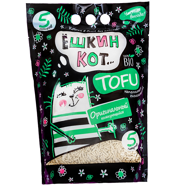 Ёшкин Кот наполнитель TOFU Оригинальный, 5л