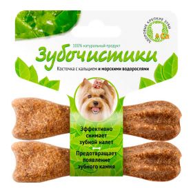 Лакомства  Деревенские для собак зубочистки для мелких пород 2 * 18 гр водоросли