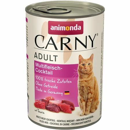 Animonda Carny Adult Multi Meat Coctail влажный корм для кошек жестяная банка, 0.4кг