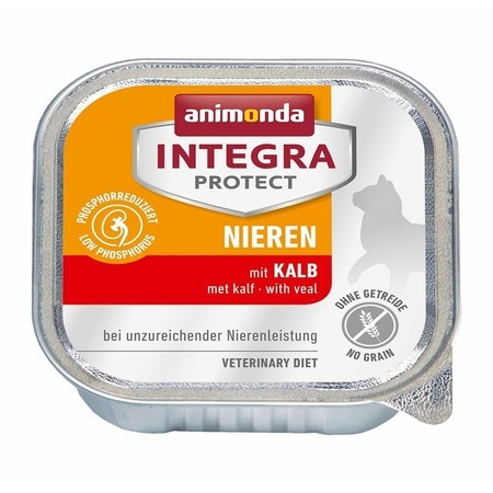 Animonda Integra Protect Renal с телятиной при почечной недостаточности ламистер диета для кошек влажный, 0.1кг