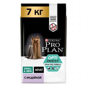 Сухой корм Purina Pro Plan Optidigest Grain Free Formula Sensetive Adult Dogs мелких и карликовых пород со вкусом индейки, 7 кг