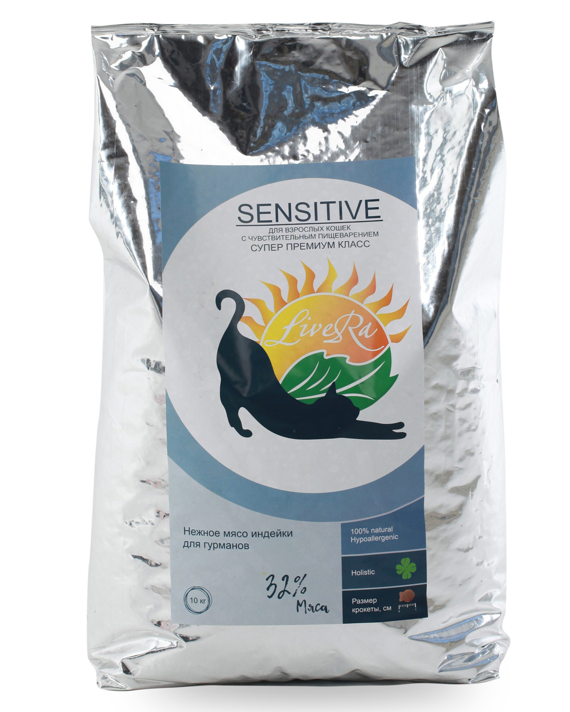 LiveRa SENSITIVE, низкозерновой сухой корм для взрослых кошек, 10кг