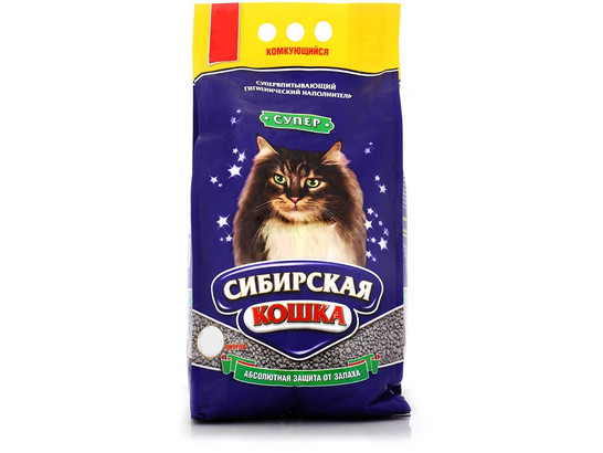 Наполнитель Сибирская Кошка Супер комкующийся, 10кг