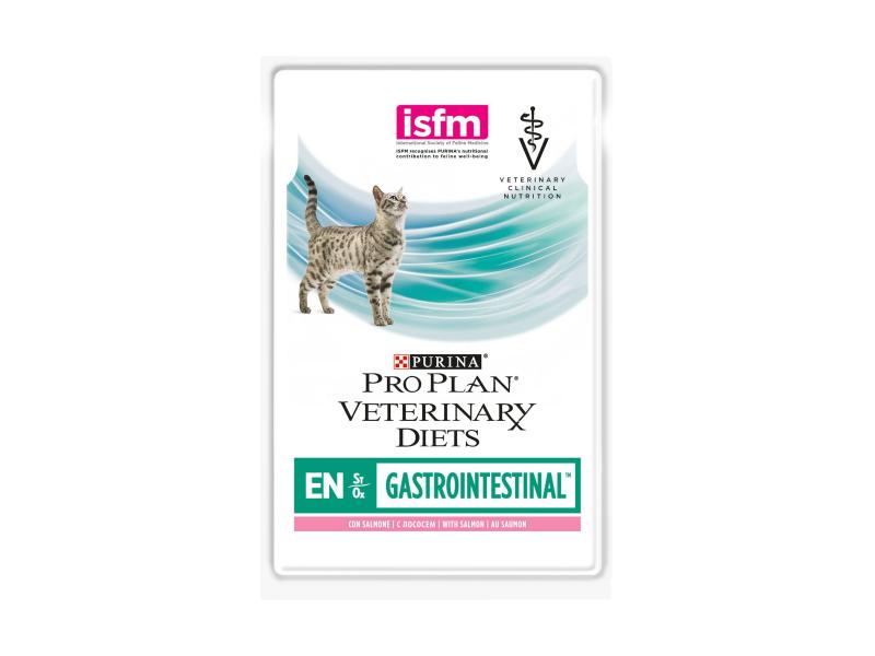 Влажный корм Pro Plan® Veterinary Diets EN для кошек при расстройствах пищеварения, с лососем, пауч, 85 г
