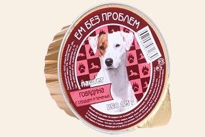 Ем без проблем консервы для собак 125 гр говядина, сердце, печень