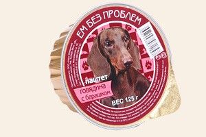 Ем без проблем консервы для собак 125 гр говядина, барашек